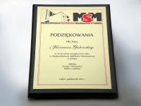 Dyplom-podziękowanie za pracę