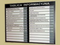 Tablica informacyjna z możliwością wymiany treści